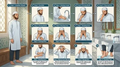ablution wudu steps