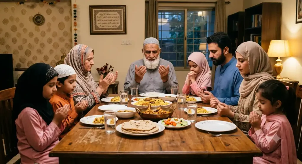 Family Prayer Before Eating