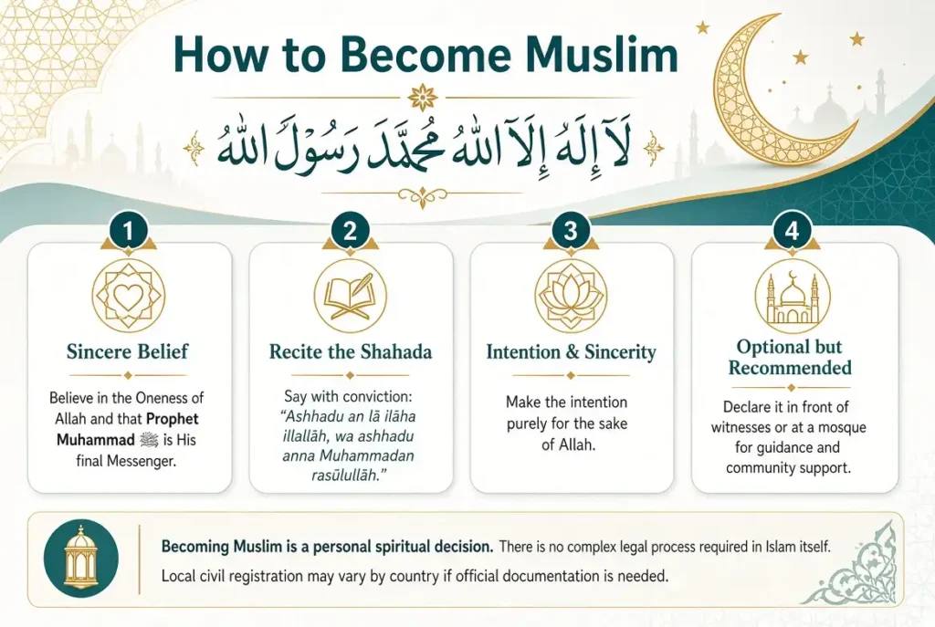 How to Become Muslim Legally