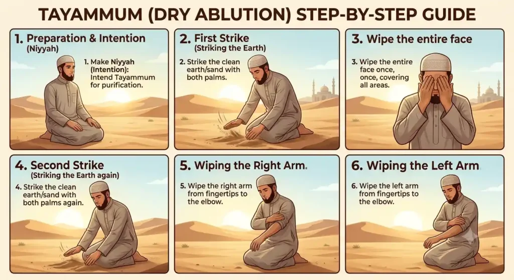 Step-by-Step Tayammum Dry Ablution Guide