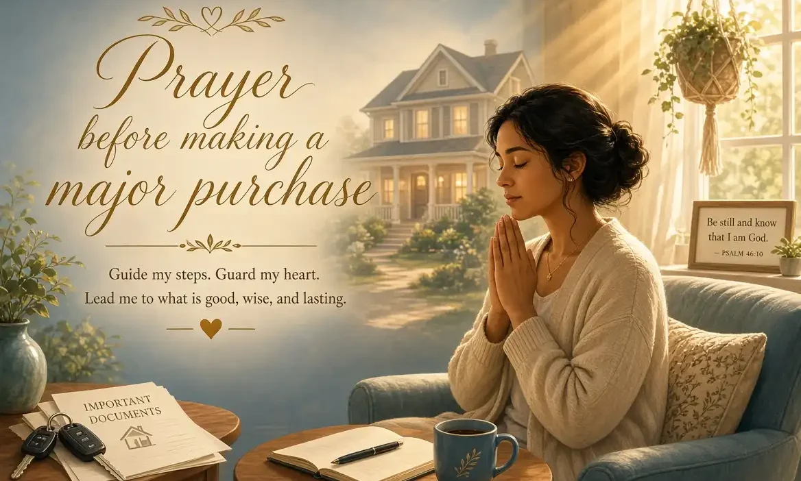 Prayer before making a major purchase
