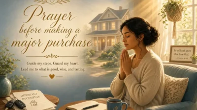 Prayer before making a major purchase