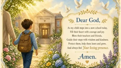 Prayer for a child starting a new school