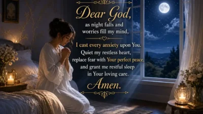 Prayer when you cannot stop worrying at night