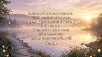 Prayer when you don't know what to do